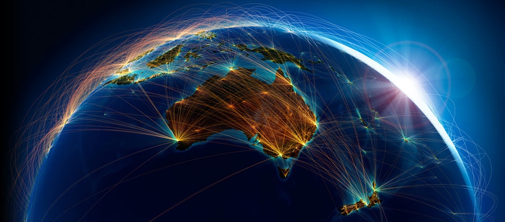 Half photo of earth showing Australia