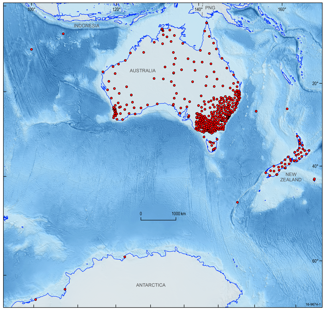 GNSS Continuously Operating Reference Stations in Australia and New Zealand
